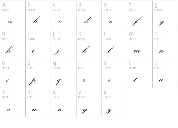 OPTIExcelsiorScript-SemiBd lowercase a-z preview
