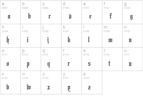 OPTILeonTextC lowercase a-z preview