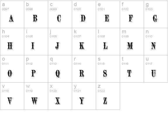 OPTINewBillC lowercase a-z preview