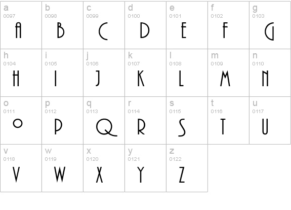 OPTIPashey lowercase a-z preview