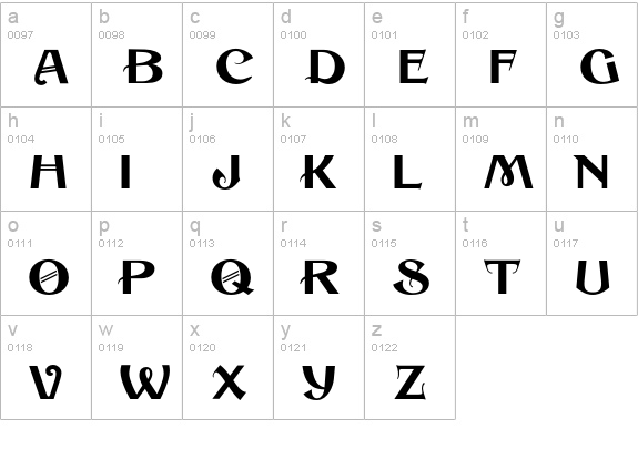 OPTISesame lowercase a-z preview