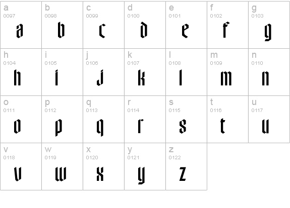 OPTIWycombeFive lowercase a-z preview