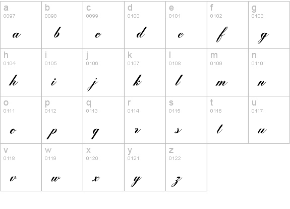 OPTIZither lowercase a-z preview