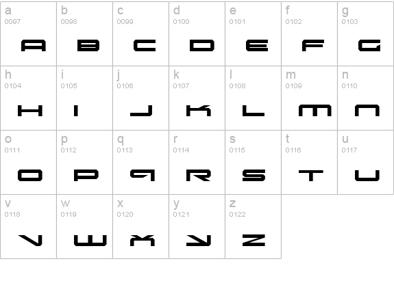 Oramac lowercase a-z preview