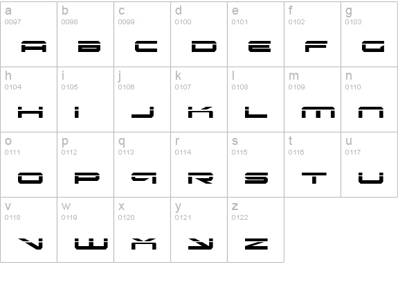 Oramac Laser lowercase a-z preview