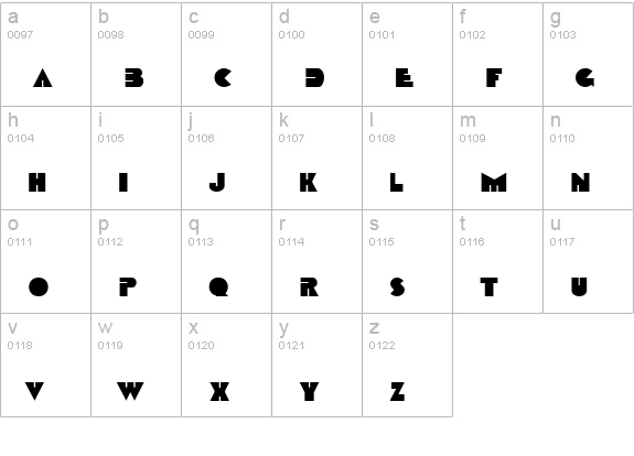 Orange Clock lowercase a-z preview