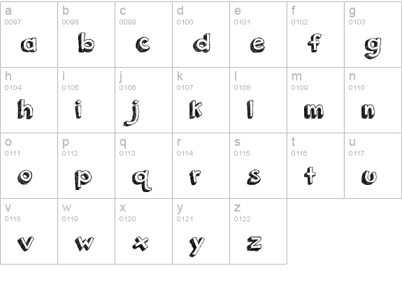 orange juice lowercase a-z preview