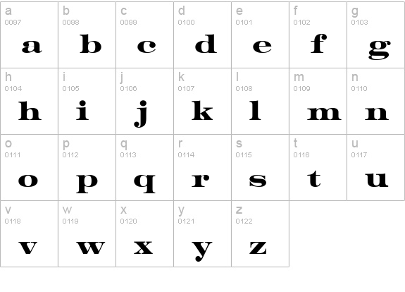 Orator MN  lowercase a-z preview