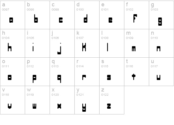 Orbicular (BRK) lowercase a-z preview