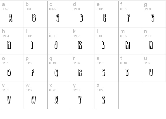 Orbit lowercase a-z preview
