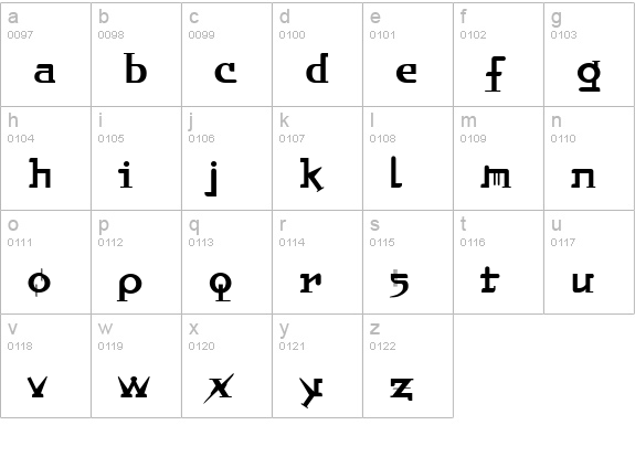 Orbital lowercase a-z preview