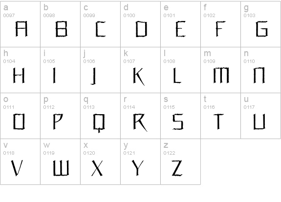 Orchidee Light lowercase a-z preview