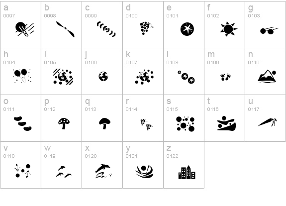 Oregondin Plain lowercase a-z preview