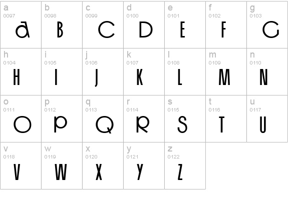 Organda Bold lowercase a-z preview