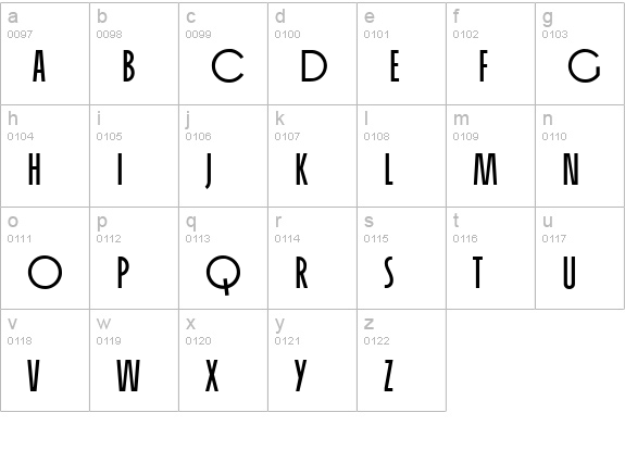 OrganGrinder-Regular lowercase a-z preview