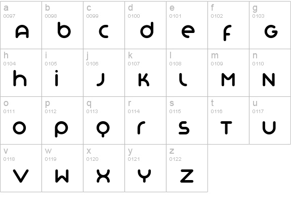 Organo lowercase a-z preview