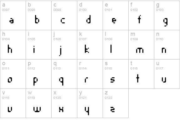 Orgasmia-Regular lowercase a-z preview