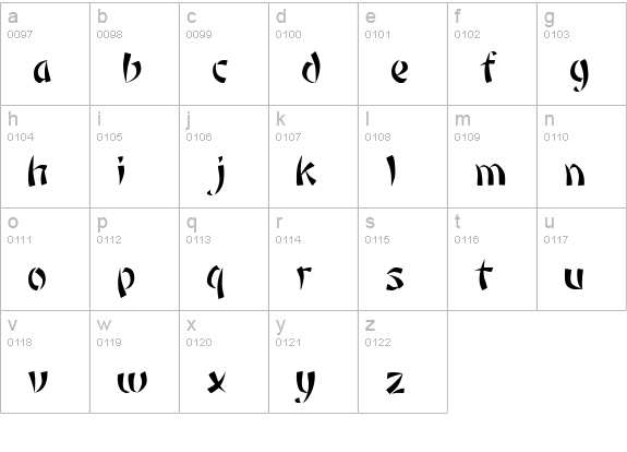 Orient 1 Normal lowercase a-z preview