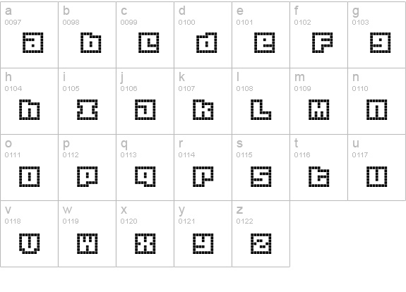 Origami Mommy Pixellated lowercase a-z preview