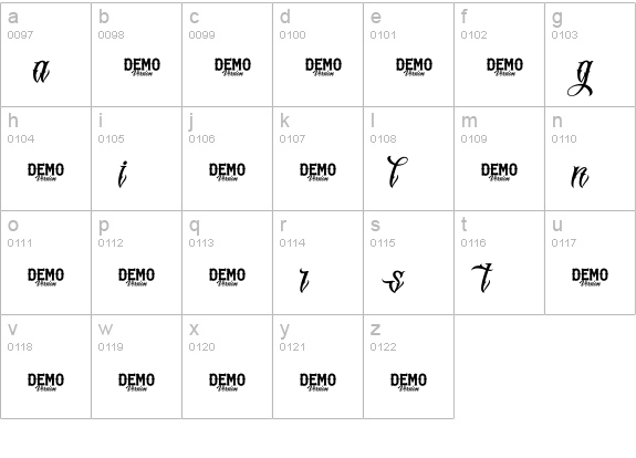 Original GangstA lowercase a-z preview
