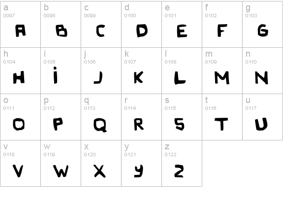 Original Olinda Style lowercase a-z preview