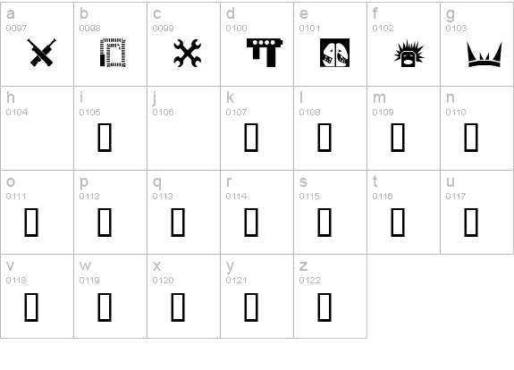 Orky 1 lowercase a-z preview