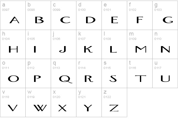 Orlando_Bold lowercase a-z preview