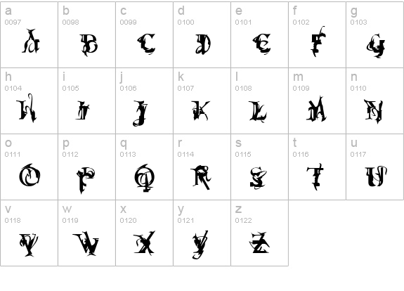 OspreyA lowercase a-z preview