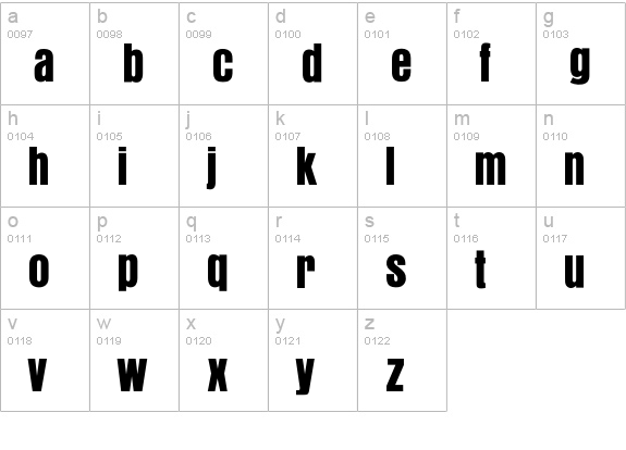 Ostara lowercase a-z preview