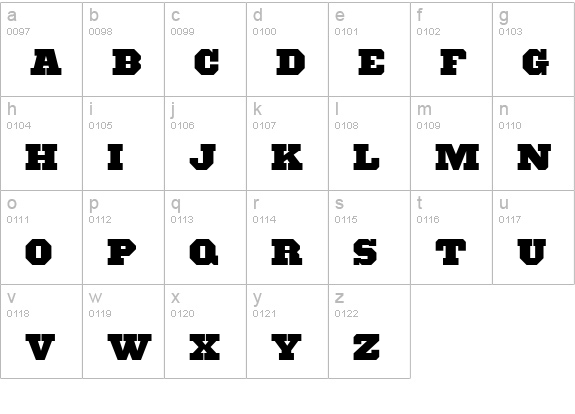 Ouachita Way Wbw lowercase a-z preview
