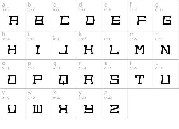 Out of sight lowercase a-z preview