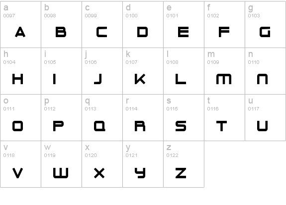 Outer Limits Solid lowercase a-z preview