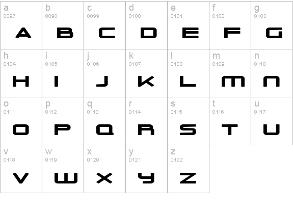 Outer Limits Solid Extended lowercase a-z preview