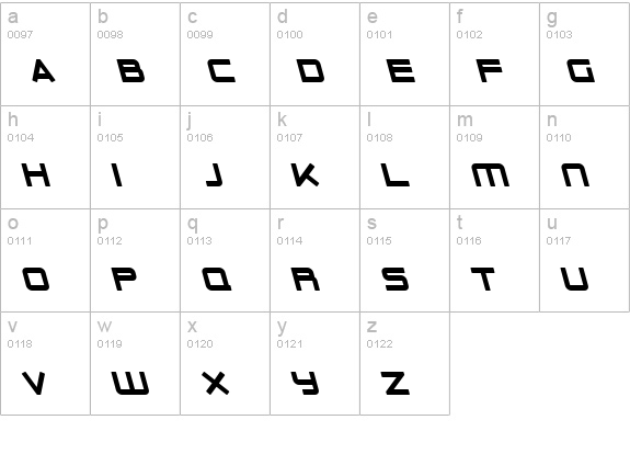 Outer Limits Solid Italic lowercase a-z preview