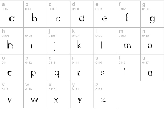 Outhaus lowercase a-z preview