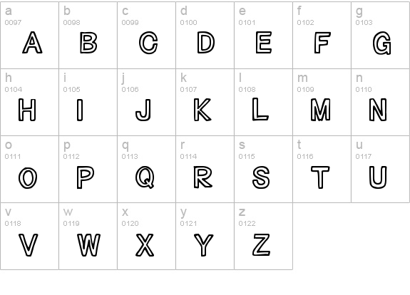 Outliners
 lowercase a-z preview