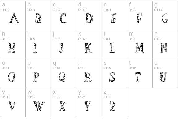 OutOfAfrica lowercase a-z preview