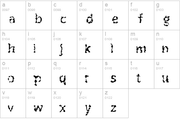 outofink lowercase a-z preview