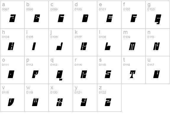 Outright Televism lowercase a-z preview