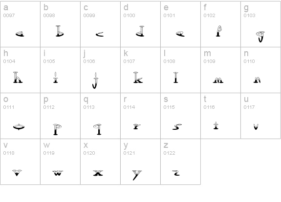 OutwestHalfFull lowercase a-z preview