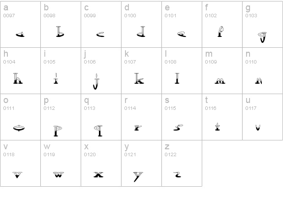 OutwestHalfFull Regular lowercase a-z preview