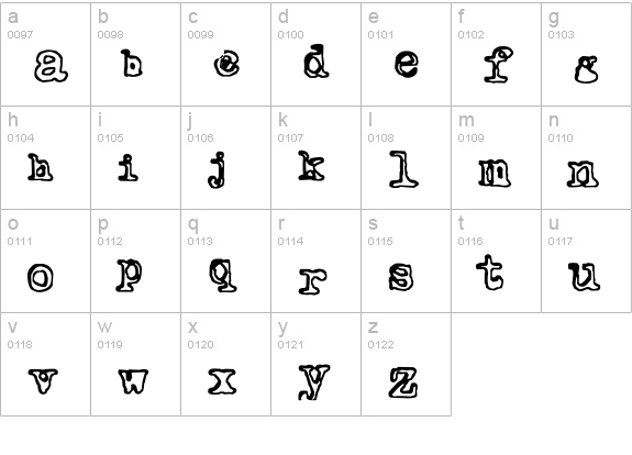 Outwrite lowercase a-z preview