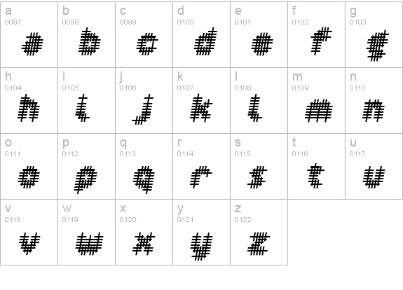 Overcross BoldOblique lowercase a-z preview