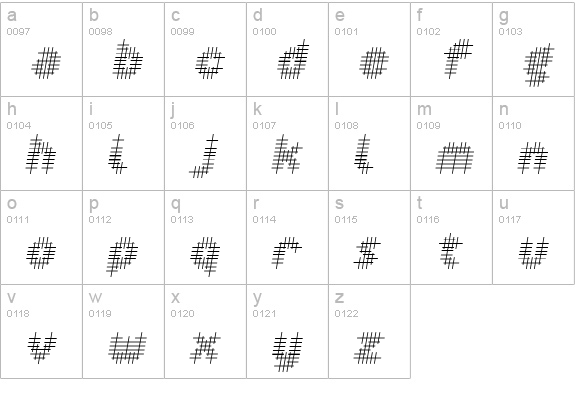 Overcross LightOblique lowercase a-z preview