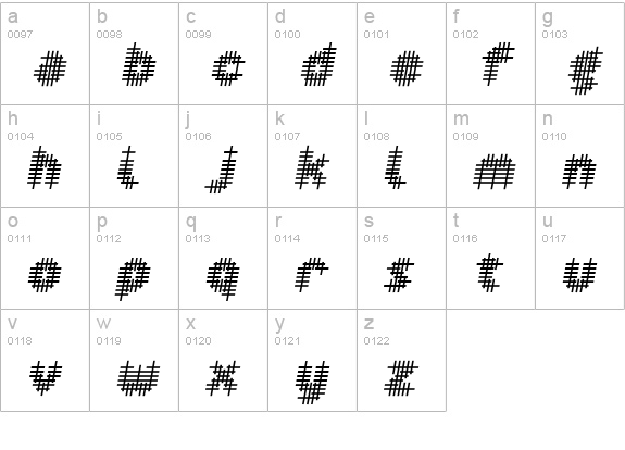 Overcross SemiBoldOblique lowercase a-z preview
