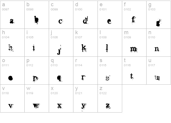 Overwork lowercase a-z preview