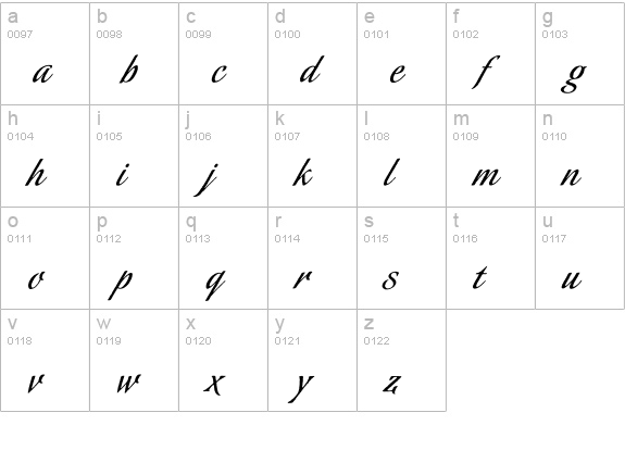 Oxida lowercase a-z preview