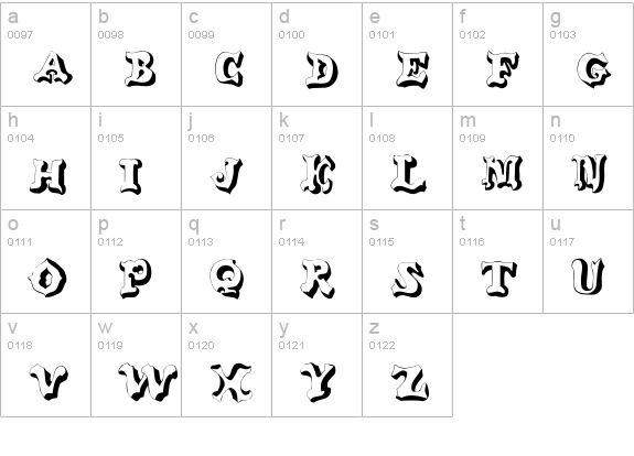 OxNard lowercase a-z preview