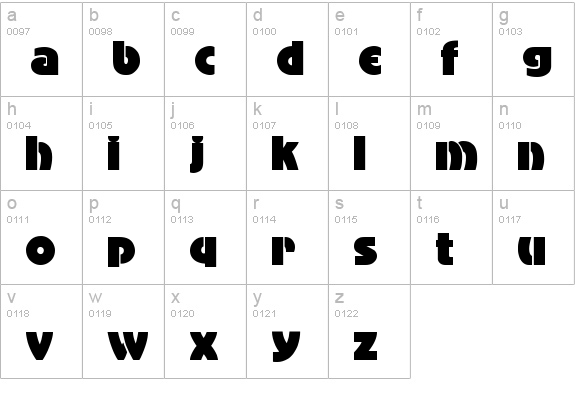 Oxxo lowercase a-z preview