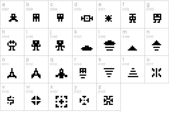 Oxygene 1 lowercase a-z preview